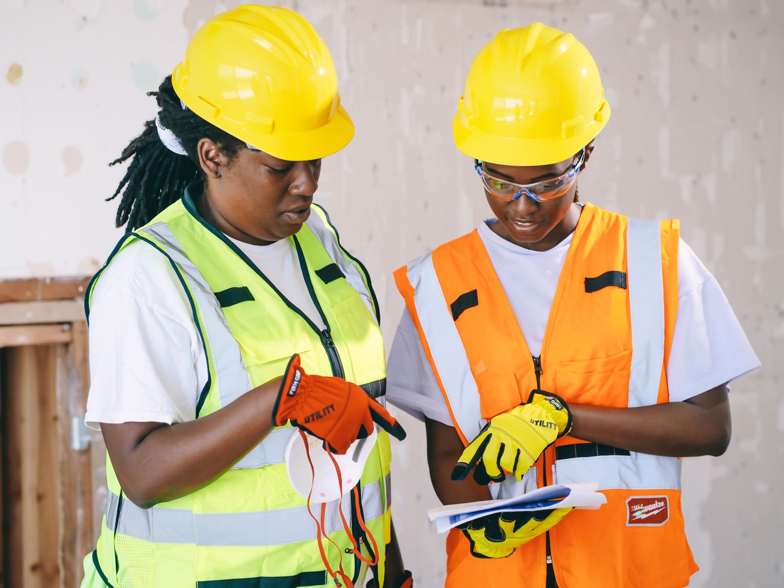 Safety professional evaluating workplace conditions